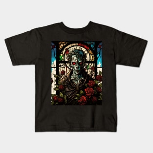 Stained Glass Undead Priest Kids T-Shirt